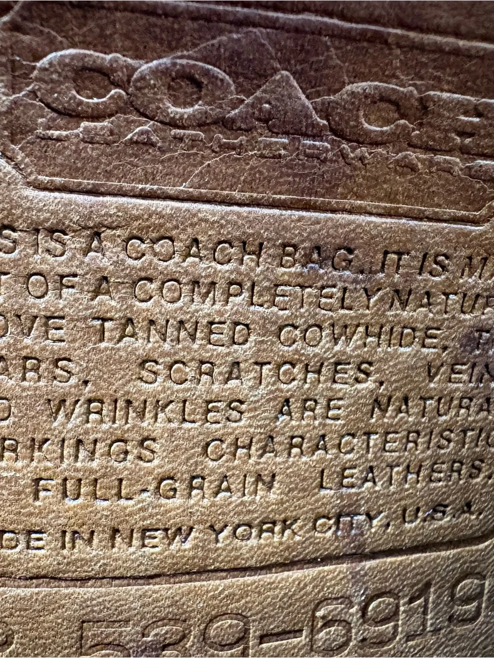 RARE NYC MADE Vintage Coach Companion Flap Bag | British Tan Leather #9919 - Picture 2 of 16